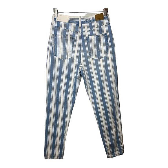 American Eagle Blue Striped Mom Jean NWT 2 - Picture 3 of 6